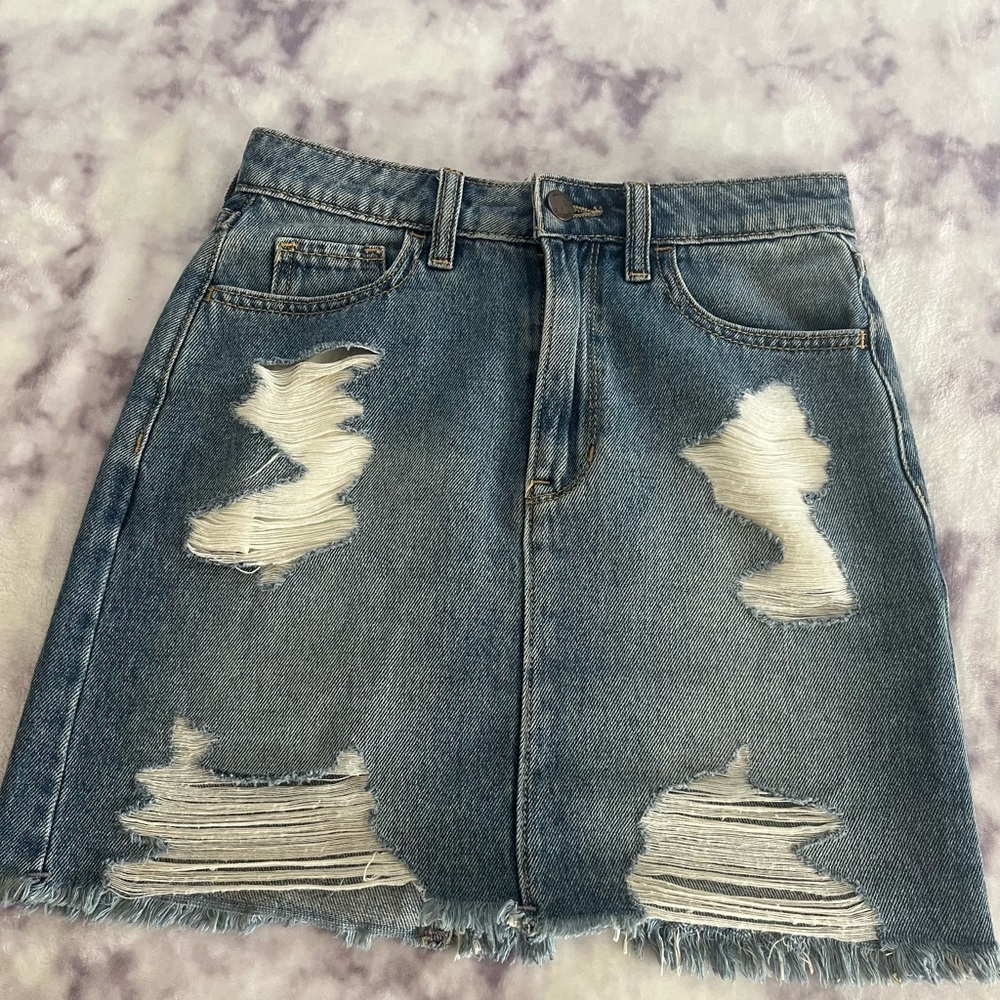 Hollister Blue Jean  Mini Skirt
Like New